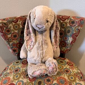 Jellycat Big Blossom Beige Bunny Petal Authentic Jellycat NEW Jellycat Bashful